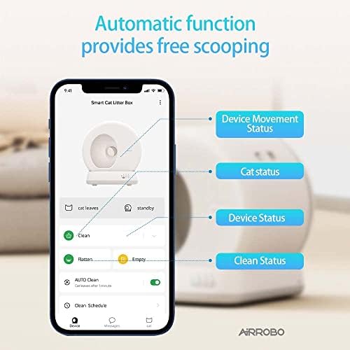 Self-Cleaning Cat Litter Tray, Extra Large Automatic Cat Litter Box,Integrated Camera, Wifi App Control, Safety Protection, Odour Isolation, with Mat & Liner For Multiple Cats