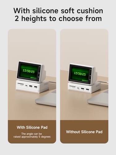 Image of Hagibis 3.5inch IPS USB Mini Screen with USB C Hub, USB-C&HDMI Monitor AIDA64 Mini PC CPU RAM HDD Data Monitor Temperature Electronic Album Floating Lyrics Display Sub Screen for Laptop PC MacBook