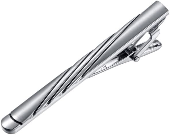 Business Silver Geometric Tie Clip Personalized Formal Accessories