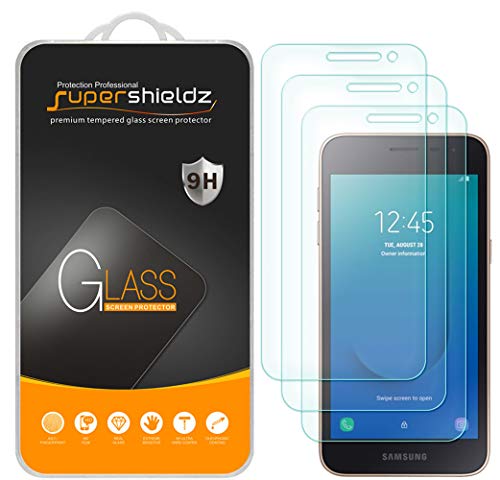 Supershieldz (3 Pack) Designed for Samsung Galaxy J2 Core and Galaxy J2 (MetroPCS) Tempered Glass Screen Protector, Anti Scratch, Bubble Free