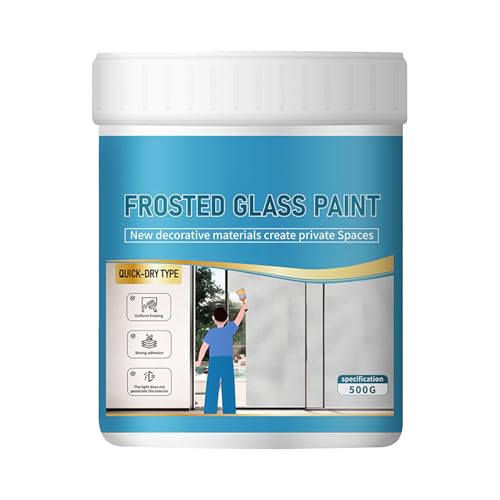 Genérico Pintura Efecto Mate Para | 500g Pintura Impermeable De Privacidad Para Ventanas - Revestimiento Antivisibilidad Para Cocina Dormitorio Espejo Baño - Puerta Corrediza
