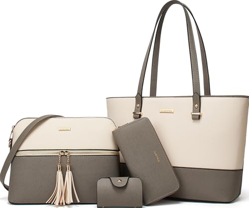 Image of Women Fashion Handbags Tote Bag Shoulder Bags Top Handle Satchel Purse Set
