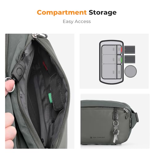 Image of K&F CONCEPT Camera Sling Bag Crossbody Bag Waterproof Camera Shoulder Backpack DSLR /SLR /Mirrorless Camera Case