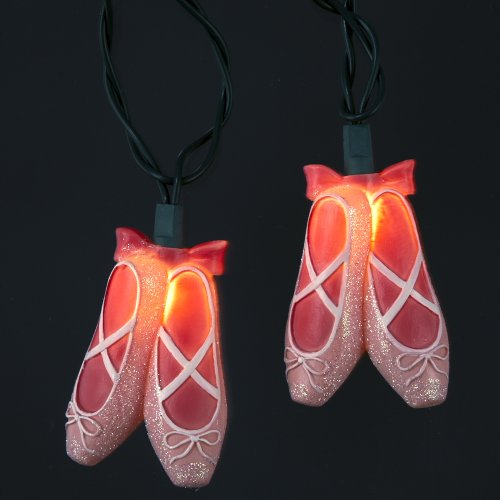 Kurt Adler UL4203 Ballet Slippers Light Set...