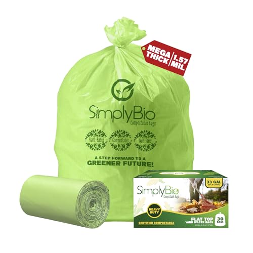 Simply Bio Compostable Trash Bags Liners (30 Bags)