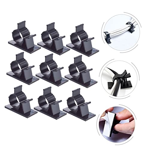 Vaguelly 100pcs Clips Adhesivos para Cables Organizador Bajo Escritorio Soporte para Cable miniatura 5