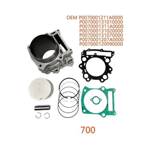 Kit segments piston et cylindre HS700cc pour réparer la perte de compression