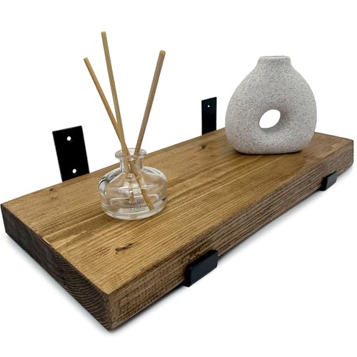 Top Notch Home & Living Wooden Board Wall Shelf, Handcrafted Rustic Wooden Shelves, Hand Made Wood Board Shelves, Wooden Rustic Board Shelving, Incl 2 Up Brackets per Shelf - Cosy Home Interiors Top Notch Home & Living Wooden Board Wall Shelf, Handcrafted Rustic Wooden Shelves, Hand Made Wood Board Shelves, Wooden Rustic Board Shelving, Incl 2 Up Brackets per Shelf