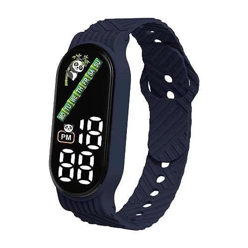 Povanjer Reloj Digital Impermeable – Reloj Digital preciso e Impermeable para niños, Reloj de Fitness portátil con Temporizador, Alarma, Fecha, Reloj electrónico para Interiores y Exteriores