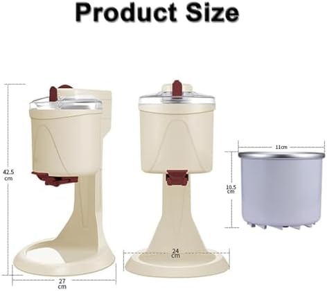Automatic Soft Ice Cream Machine, Cone Machine, Fast Yogurt and Fruit Ice Cream Machine for Home DIY Kitchen