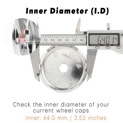 Gtownworks 68Mm 2.68" Wheel Center Caps For Enkei Rpf1 Wheel 44742-Shj-A90 08W15-Slj-0M00-A2 Center Hubcaps | 4 Pack Chrome Silver Skull Center Cover Replacement #TOP3