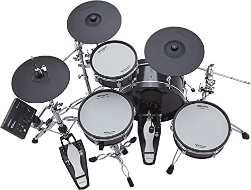 Roland V Streamlined Acoustic-Style Electronic Drum Kit With Shallow-Depth Shells And Td-07 Module (Vad103-1), Black #TOP4
