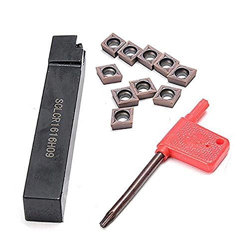 Portaherramientas de torno SCLCR1616H09 con 10 fresas de carburo miniatura 2