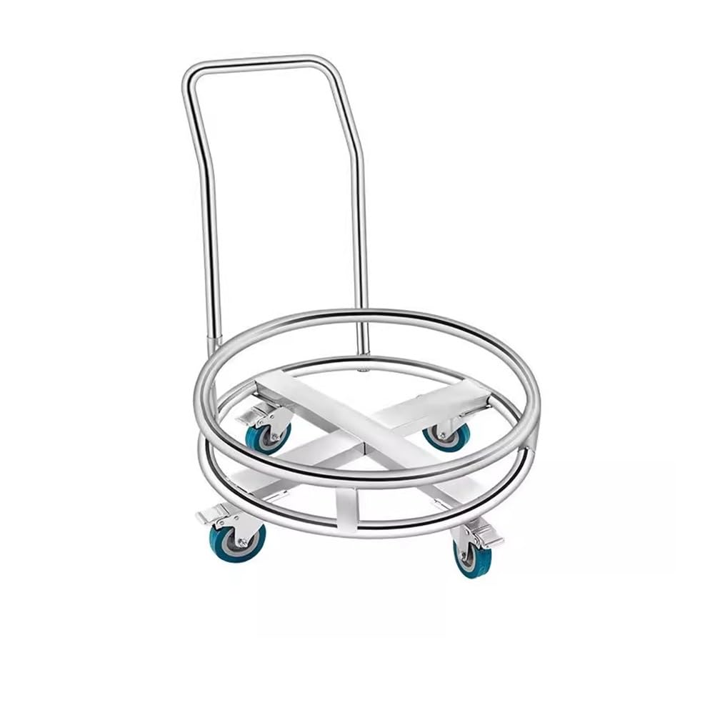 Soporte de Acero Inoxidable para Cubo de Leche y bombona de Gas, Soporte Resistente para ollas, Carrito de Cocina portátil y Duradero para Uso doméstico y Comercial.