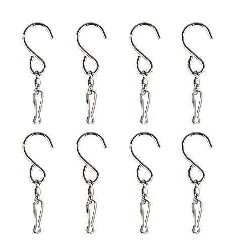 LJY clip ganci girevoli, confezione da 8 pezzi