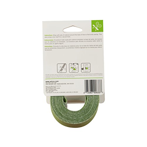 Velcro Brand One-Wrap Garden Ties | Tree Ties And Plant Supports For Effective Growing | Extra Wide To Secure Trees And Larger Plants | Cut-To-Length | 18 Feet X 2 Inch Roll | Green #TOP1