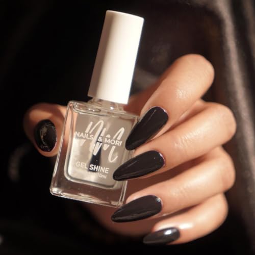 Image of Nails & More Glossy Top Coat, Argan Oil-Infused Gel Shine, High-Shine Nail Polish Sealer, Long-Lasting | 10ml