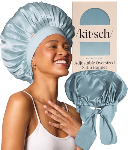 Kitsch XL Satin Bonnet for Sleeping - Softer Than Silk Bonnet For Sleeping Women - Secure Fit...