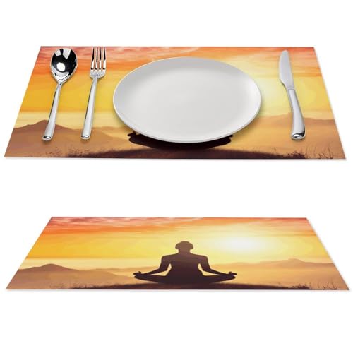 Sets de table en PVC lot de 4 lavables et imperméables pour cuisine