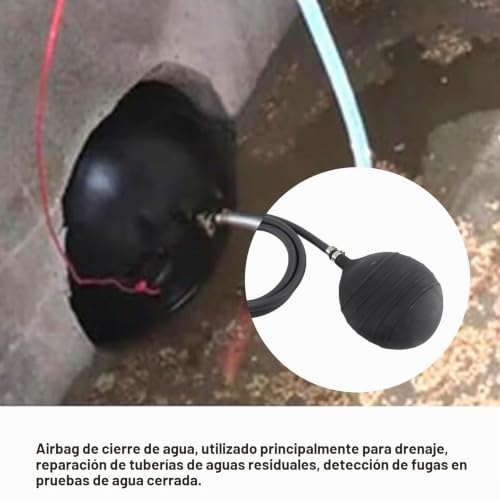 Mantenimiento de tuberías sin inundaciones usando tapón de goma inflable 7