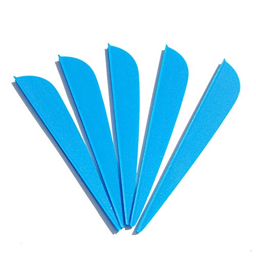 Ameyxgs 50Pcs Archery Arrow Feathers Rubber Arrow Fletching 3Inch Plastic Arrow Vanes Fletches For Hunting Diy Arrows (Blue) #TOP1