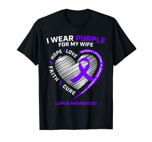 Esposa Lupus Camisas Mujeres Marido Hombres Regalos Lupus Awareness Camiseta
