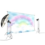 FiVan 7x5ft Baby Shower Backdrop for Smash Cake Pictures Vinyl Background Birthday Dessert Table Wal