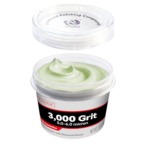 1.76 oz (50g) Diamond Polishing Compound with Genuine 30% Concentration of Diamond Powder 3,000 Grit 5-6 Microns Polishing Paste for Marble Glass Metal Rock Jewelry Resin Silver Chrome Gemstone