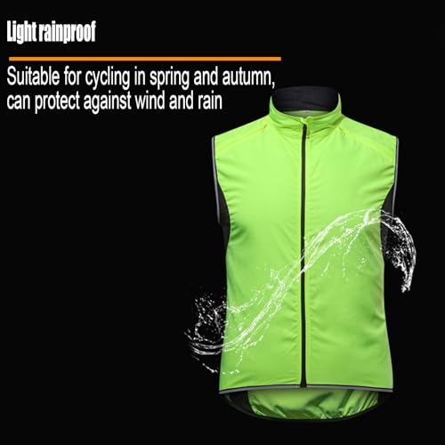 Gilet de cyclisme imperméable pliable et veste sans manches coupe-vent