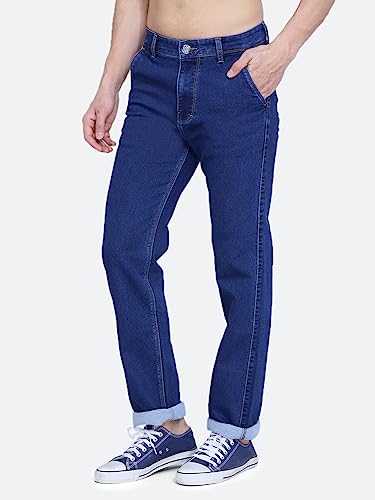 Image of Mid Waist Heavy Weight Stretchable Denim Material Front Cross Pocket Comfort Fit Jeans Pant for Men