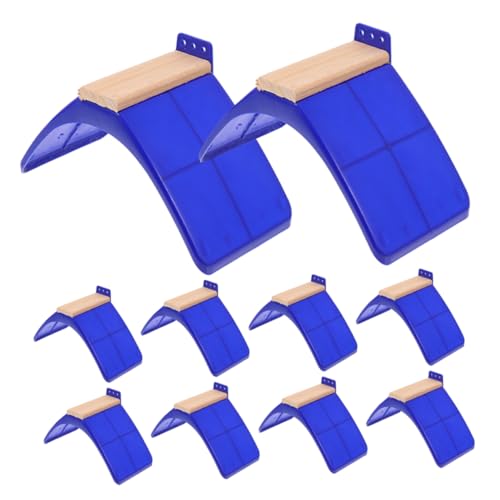 UPKOCH Puesto de Palomas de Madera Azul, Accesorio para Jaula de Pájaros, Percha para Pájaros 10 Piezas, Soporte para Entrenamiento de Loros, Adecuado para Jaulas y Palomares
