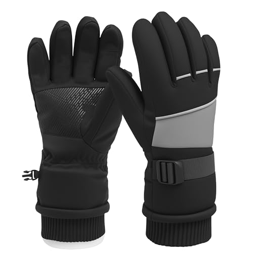 PAABOW Handschuhe Herren Damen,Winterhandschuhe,wasserdichte Warme Touchscreen Handschuhe Winter,Skihandschuhe Fahrradhandschuhe für Reiten Laufen Motorrad Wandern Radfahren (M)