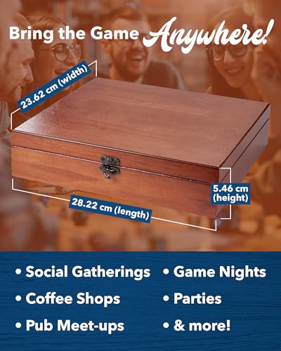 image for WE Games Shut-The-Box Board Game in Wooden Box with Dice, Brown, 11.11