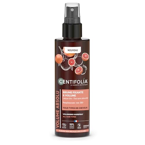 Laque fixante Centifolia volumateuse bio spray cheveux 200ml fixation naturelle