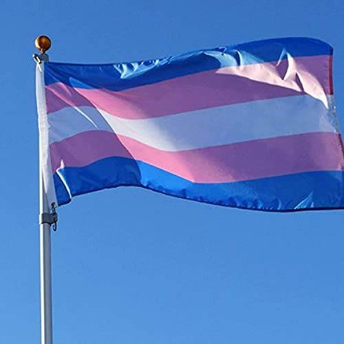 TABANA Bandeira Transgênero Progress Pride de 1,5 m LGBT LGBTQ Bandeira Transgênero Rainbow Trans Fl