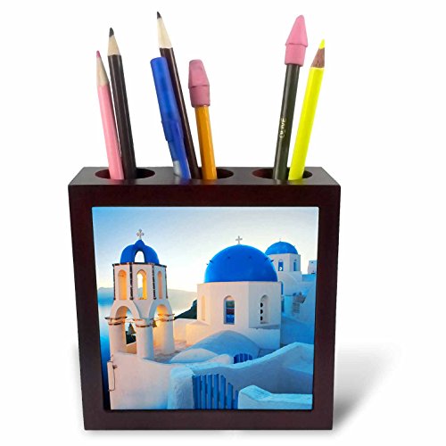 Porte-stylo église grecque dômes 3drose pour embellir votre espace de travail à la maison