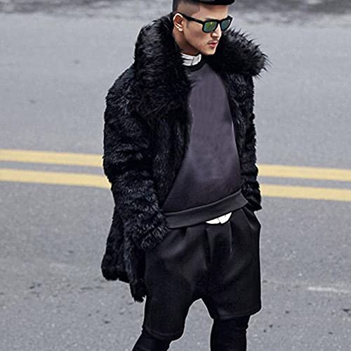 Veste cuir homme doublée polaire noire, blouson chaud 4XL