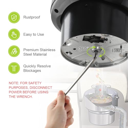 LANMU 3.25\" Garbage Disposal Splash Guards, Compatible with InSinkErator Evolution/Power Series QCB-AM Sink Baffle Drain Cover (2 Rubber Gaskets and 1 Wrench Tool)