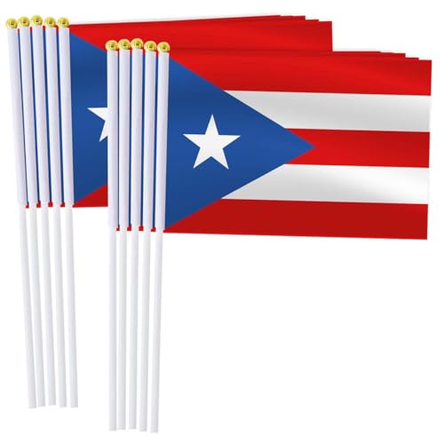 Lot de 25 petits drapeaux Porto Rico - Mini portoricains - Décoration miniature
