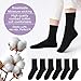 ATBITER Women's Thin Cotton Crew Socks - Soft Above Ankle Bootie Casual Dress Socks 6-Pairs With Gift Box‌