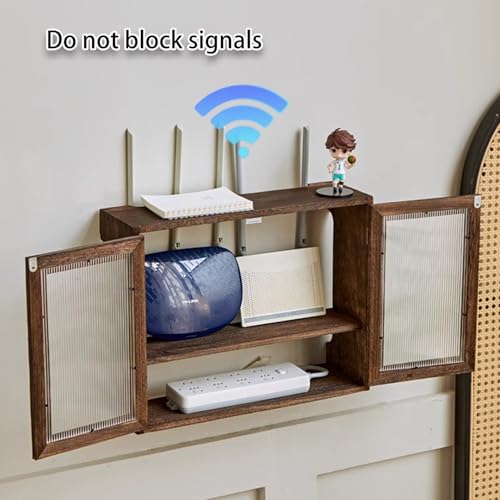 Cache boîte WiFi et décodeur pour un bureau rangé sans câbles apparents