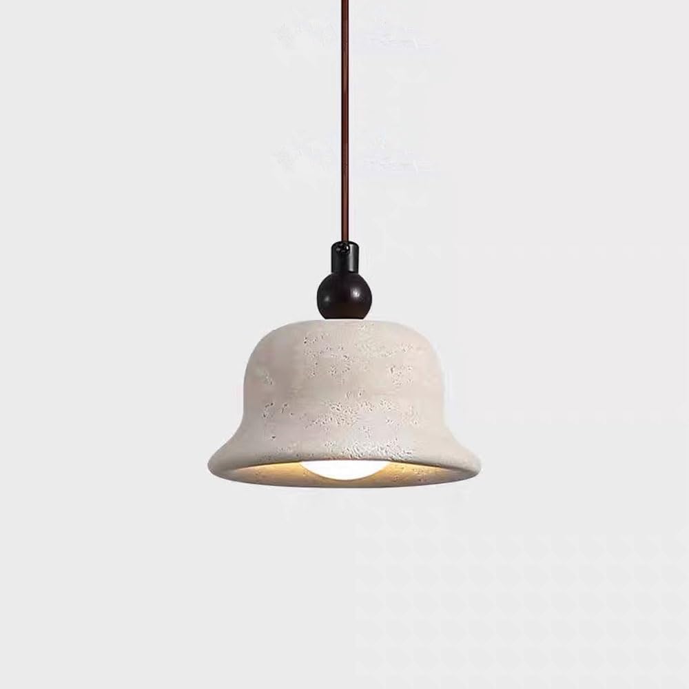Lámpara colgante de travertino beige de 5W para un comedor rústico y acogedor