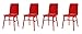 Produktbild Tenzo 3367-028 Tequila 4-er set Designer Stühle Terrence, 86 x 42 x 48 cm, rot
