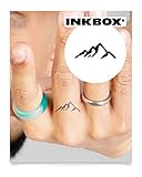 Inkbox Temporary Tattoos, Semi-Permanent Tattoo, One Premium Easy Long Lasting, Water-Resistant Temp Tattoo with For Now Ink - Lasts 1-2 Weeks, Damavand, 1 x 1 in