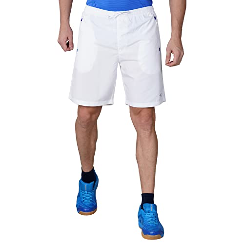 Image of Nivia Urban Peach Shorts for Men | Shorts for Gym | Sports Shorts | Running Shorts (White /Royal Blue,S)
