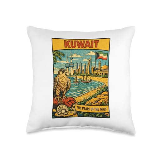Kuwait Homeland Holiday Friend Gift Throw Pillow