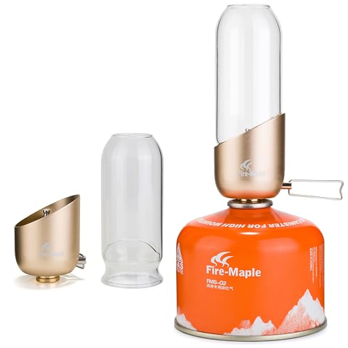 Fire-Maple Lanterne à gaz orange de camping fabriquée en acier inoxydable, aluminium anodisé,...