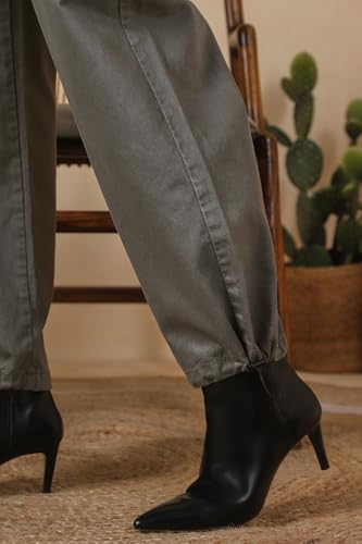 Image of FYLTR Women's Cargo Utility Trouser - 100% Cotton | Adjustable Hem | Drawstring Closure | Utility Pockets | Trousers for Women