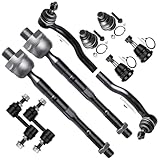 SCITOO 10pcs Front Suspension Kit Inner Outer Tie Rod End Sway Bar Link Lower Upper Ball Joint Fit 2005-2019 For Nissan Armada 2004-2015 For Nissan Titan 2004-2013 For Infiniti Qx56