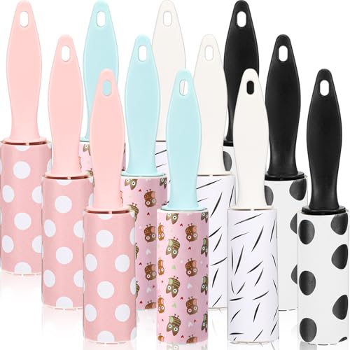Hushee 12-Pack Mini Pet Hair Lint Rollers